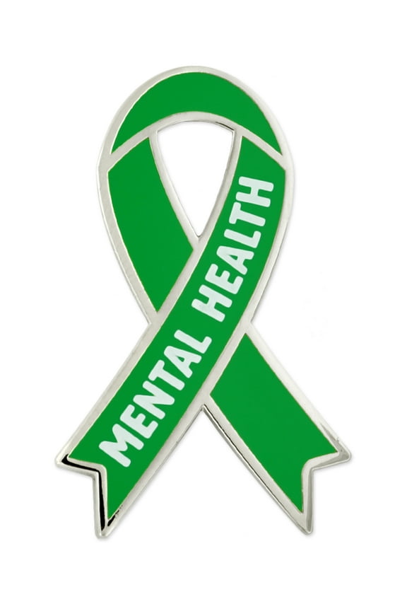 Mental Health Awareness Enamel Lapel Pin -Provide Support and Aid the Cause Awareness Ribbon