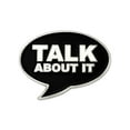 thumbnail image 1 of Mental Health Awareness Enamel Lapel Pin -Provide Support and Aid the Cause Talk About It, 1 of 4