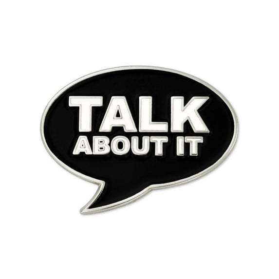Mental Health Awareness Enamel Lapel Pin -Provide Support and Aid the Cause Talk About It