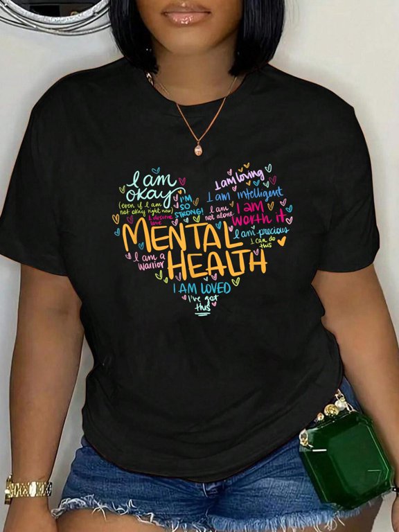 Mental Health Awareness Gifts Depression T-Shirt Small