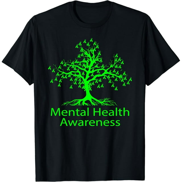 Mental Health Awareness Green Tree Mental Health Awareness T-Shirt ...