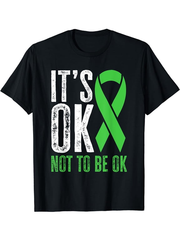 Mental Health Awareness It's Ok Not To Be Ok T-Shirt Black Small