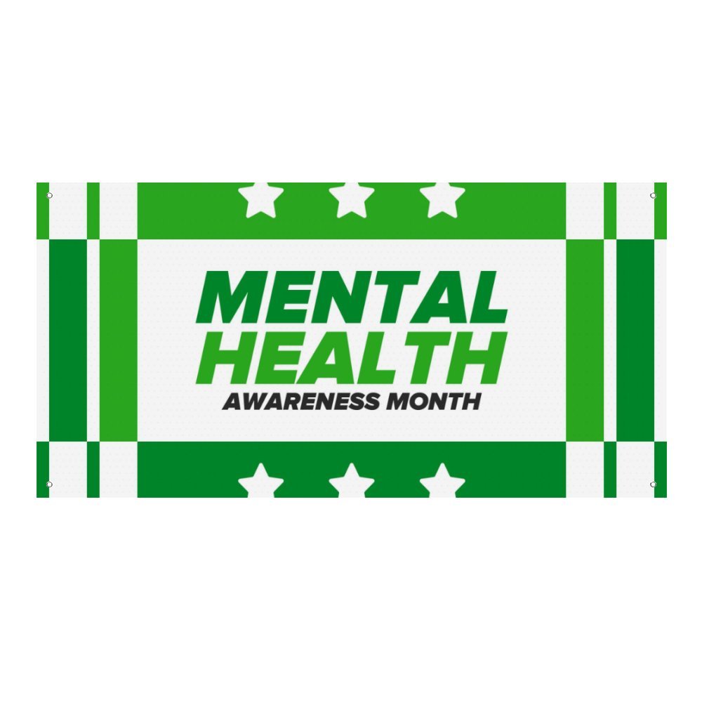 Mental Health Awareness Month Banners Flag Hanging Backdrop Sign Wall ...