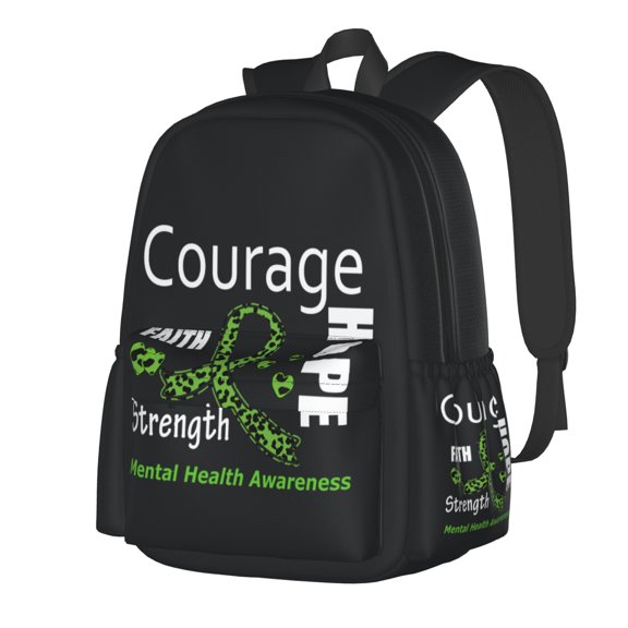 Mental Health Awareness Month Multipurpose Backpack Lightweight School Work Large Capacity Laptop Packsack Picnic Camping Travel Backpacks