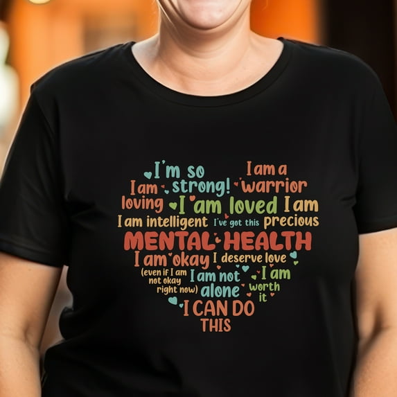 Mental Health Awareness, Positive Shirt, Mental Health Matters Shirt, Be Kind Mental Health Shirt Women, Women Mindfulness, Anxiety Shirt (Colors:Athletic Heather; Sizes:L;)
