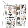 thumbnail image 1 of Mental Health Awareness Tumbler - Positive Thinking Daily Affirmation - Inspirational Gifts - Positive Quotes Mental Health Matters - My Mental Breakdown Cup Stainless Steel Tumbler 20oz, 1 of 5