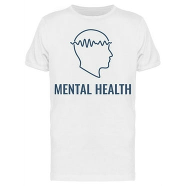 Mental Health Brain Waves T-Shirt Men -Image by Shutterstock, Male Medium