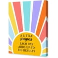 thumbnail image 1 of Mental Health Canvas Wall Art,A Little Progress Each Day Adds Up to Big Results Motivational Quote Painting Prints Poster Ready to Hang for Counselor Therapy Office School Wall Decor,12x15 Inch Y415, 1 of 6