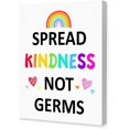 thumbnail image 1 of Mental Health Canvas Wall Art,Spread Kindness Not Germs Health Clinic Motivational Quote Painting Prints Poster Ready to Hang for School Nurse Office Decor Classroom Decor,12x15 Inch, 1 of 6