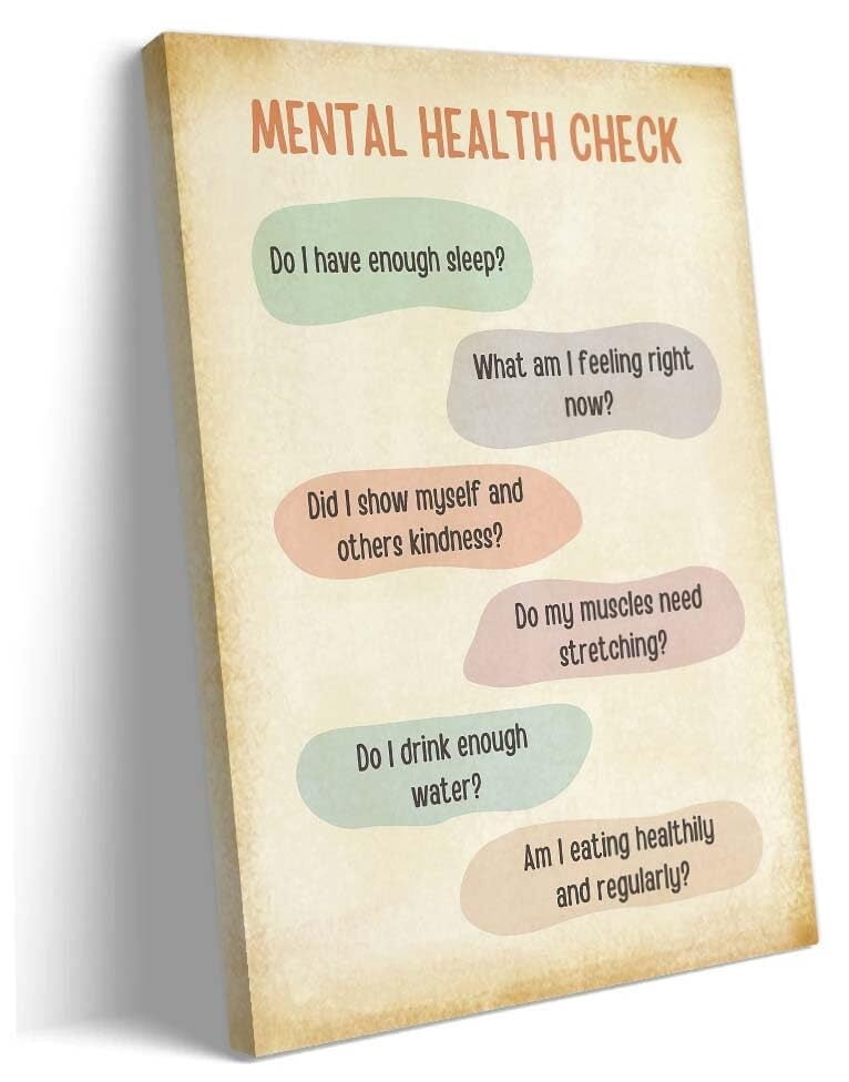 Mental Health Check Therapy Wall Art Prints Affirmations Posters Art ...
