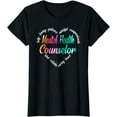 thumbnail image 1 of Mental Health Counselor Heart Word Cloud Watercolor Rainbow T-Shirt, 1 of 3