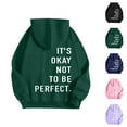 thumbnail image 1 of Mental Health Hoodies for Women 2025 It's Okay Not To Be Perfect Hoodie with Pockets Hooded Sweatshirt Pullover Tops, 1 of 5