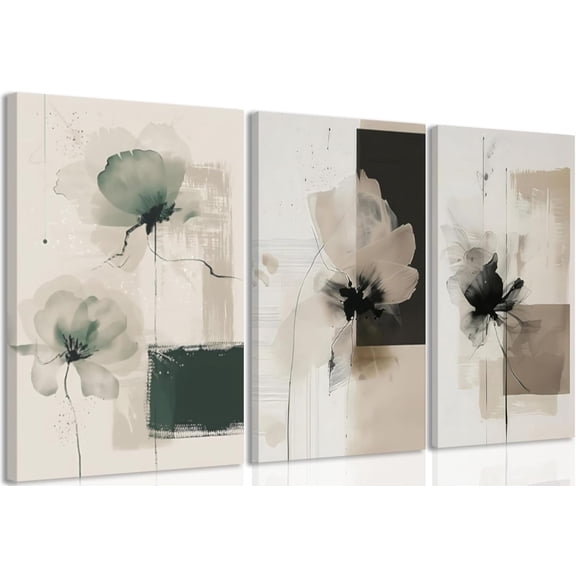 Mental Health Inhale Exhale Meditation Canvas Wall Art Set of 3 Vintage Hippie Trippy Red Abstract Eye Maximalist Decor Poster Prints for Therapy Office Bedroom Calming Corner 12x16 inch Framed