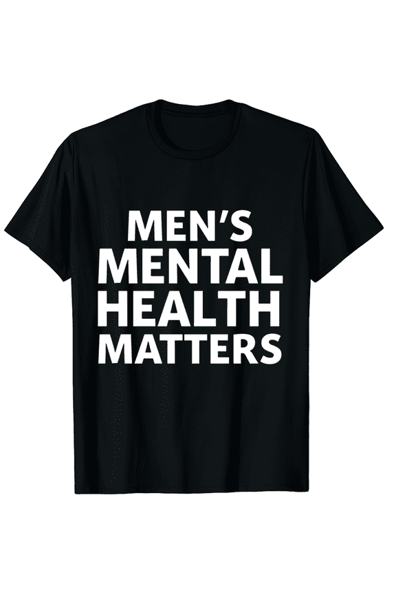 Mental Health Matters Awareness Month Graphic Black T-Shirt for Men and Women