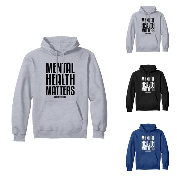 Mental Health Matters Hoodie for Men Women Mental Health Graphic Hooded Sweatshirt with Pockets Pullover Top