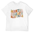 thumbnail image 1 of Mental Health Matters Human Brain Illness Awareness Men T-Shirt White Small, 1 of 5