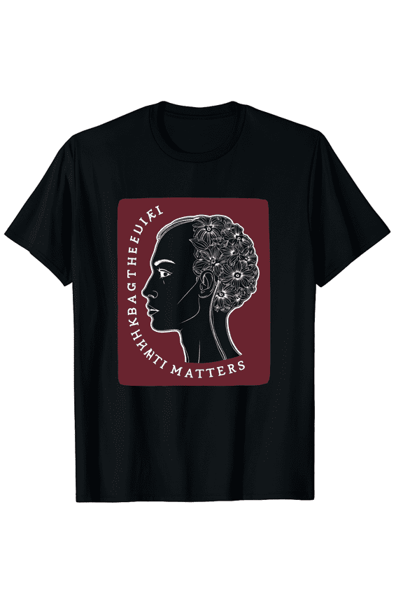 Mental Health Matters Human Brain Illness Awareness Tee for Therapist & Psychologist Graphic Black T-Shirt for Men and Women