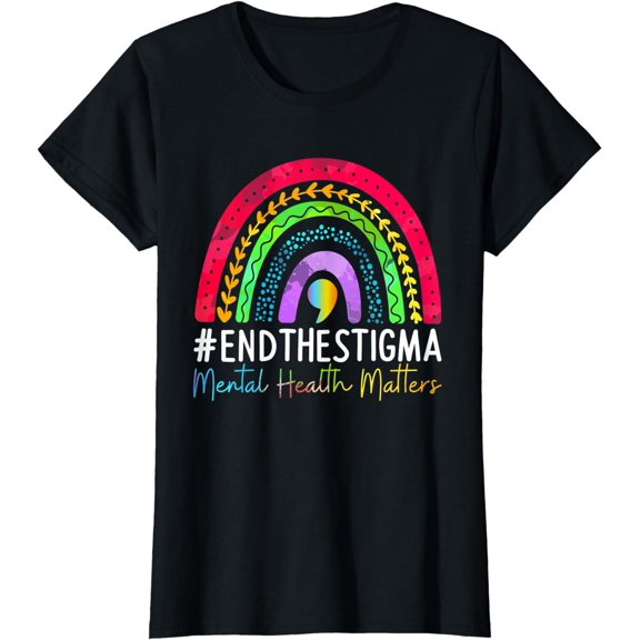 Mental-Health Matters Rainbow Boho T-Shirt