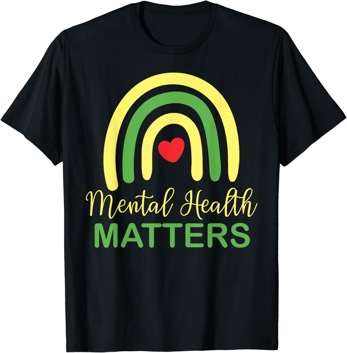 Mental Health Matters Rainbow Retro National Awareness Month TShirt