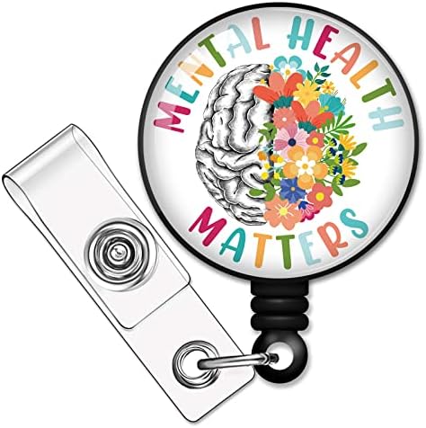 Social Worker Retractable Badge Reel - Black Glitter Irregular Design, 24 Inch Retract, Alligator Clip, Gift For Healthcare Workers