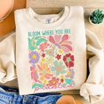 thumbnail image 1 of Mental Health Matters Sweatshirt, Bloom Where You Are Planted Shirt, Floral Emotional Support Pullover, Self Care Coquette Sweatshirt, Girly Uplifting Gift, 1 of 5