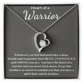 thumbnail image 1 of Mental Health Necklace Heart of a Warrior Necklace, Sister Gifts, Gift for Friend, Encouragement Gifts, Mental Health Awareness Gift, 1 of 1