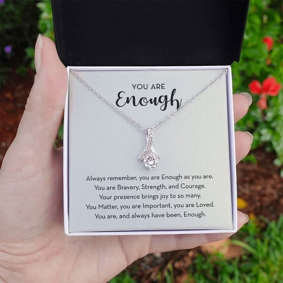 Mental Health Necklace You are Enough Necklace Gift, Motivational Gift Ideas, Inspirational Encouragement Gift, Mental Health, You Matter, You are Important Gift