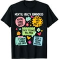 thumbnail image 1 of Mental Health Reminders Mental Health Awareness Month T-ShirtMen and women, Black T-shirt, size: Extra large, 1 of 4