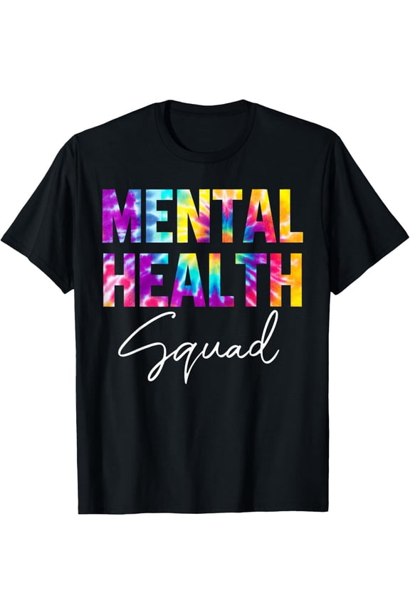 Mental Health Squad Brain Illness Mental Health Awareness T-ShirtMen and women, Black T-shirt, size: Extra large
