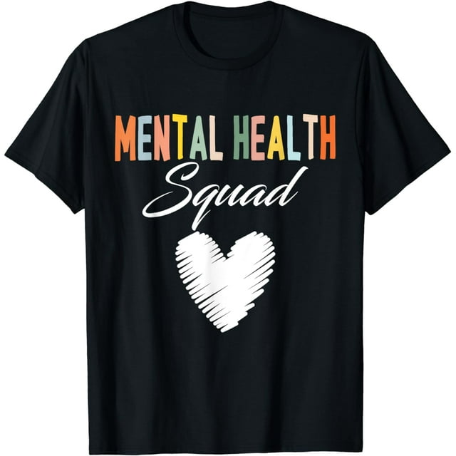 Mental Health Squad Cute Heart Mental Health Awareness T-Shirt ...