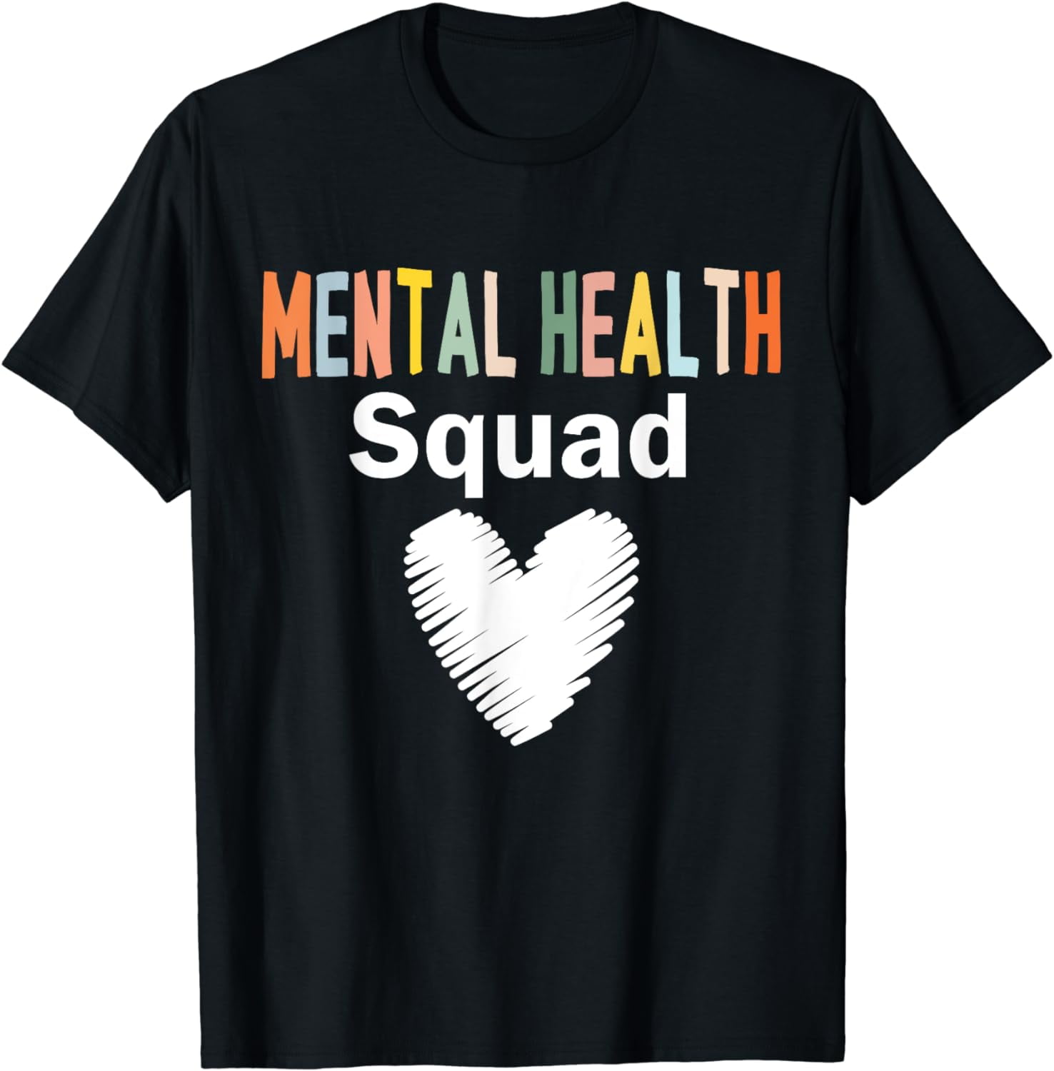 T-shirt noir - Santé mentale folle main image 1