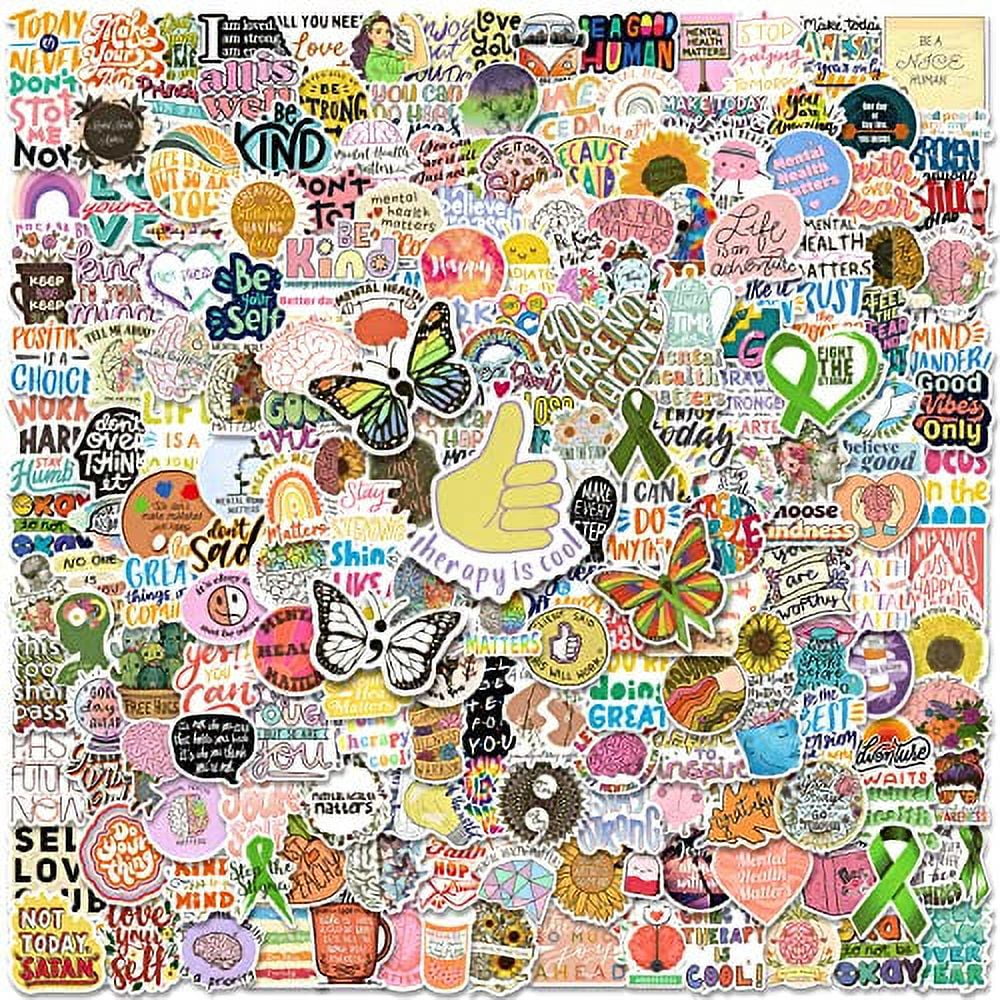 50 Psychische Gesundheit Aufkleber - Wasserdichte Mental Health Sticker Für Skateboard, Laptop & Auto
