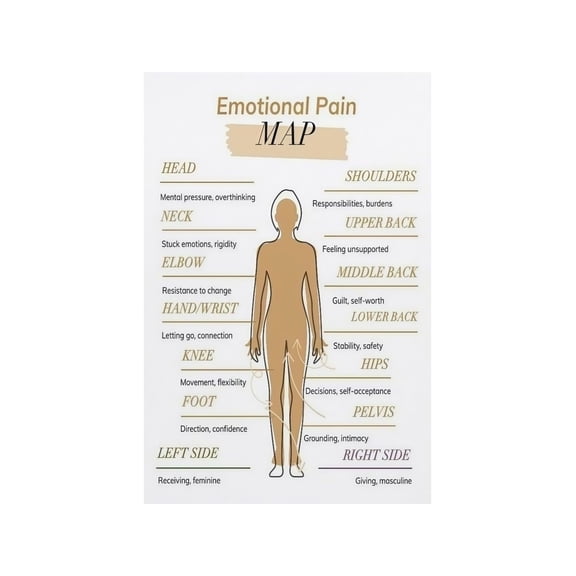 Mental Health Support Gift Metal Sign Counseling Tool Reference Somatic Therapy Emotional Map For Wellness Center Study 12x8 Inch