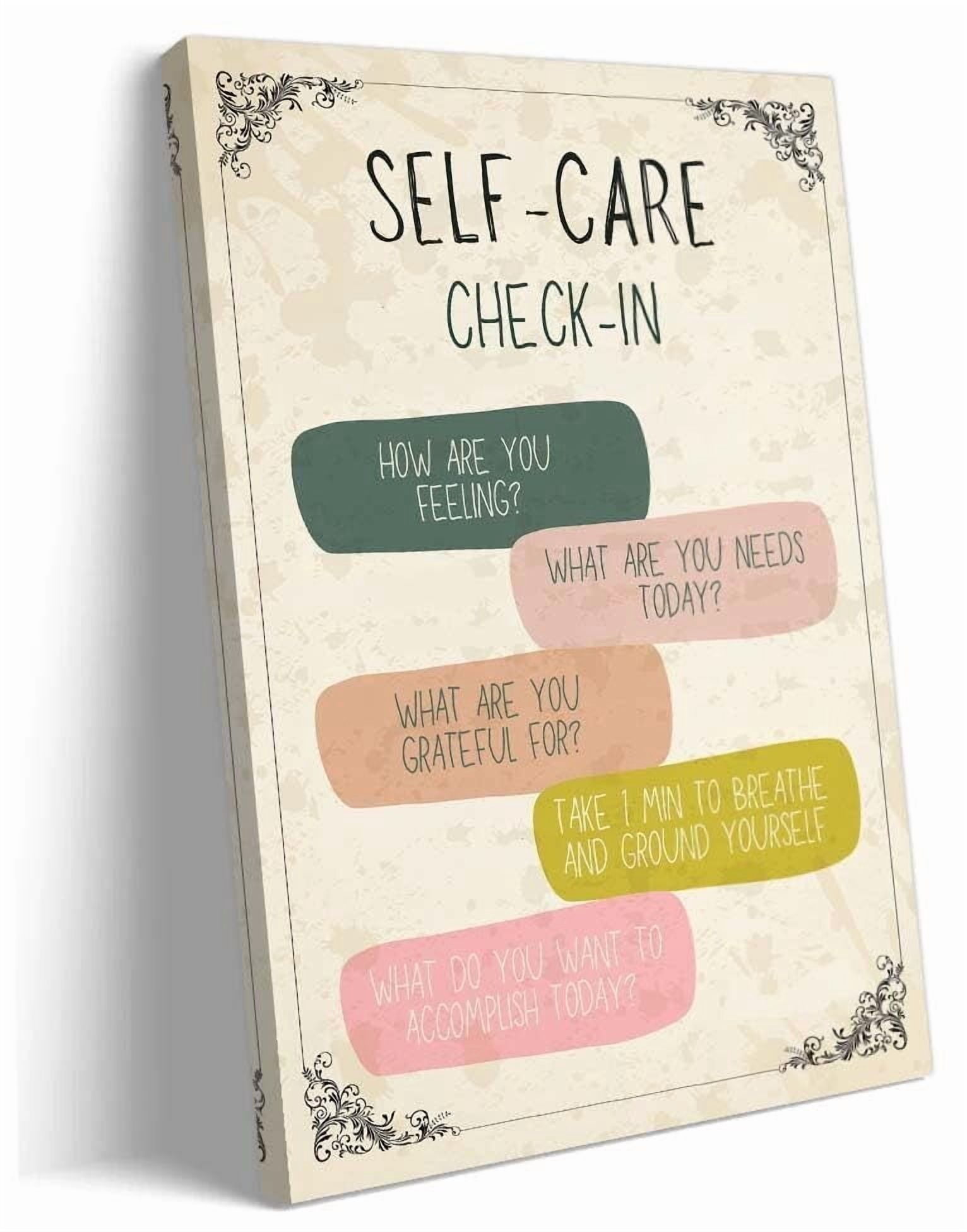 Mental Health Wall Art Self Care Check In Therapy Prints Posters Art ...
