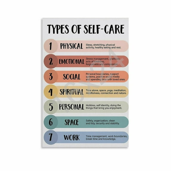 Mental Health Wall Art Therapy Office Decor Self Care Poster Poster for Room Aesthetic Posters & Prints on Canvas Wall Art Poster for Room