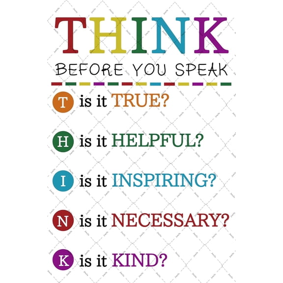 Mental Health Wall Decor Think Before You Speak Metal Tin Signs Classroom Tin Signs Positive Quotes Inspirational Tin Signs Educational Mental Signstherapy Artwork Motivational Quote 8x12 Inch
