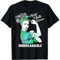 thumbnail image 1 of Mental Health Warrior Unbreakable - Awareness Month Shirt T-ShirtMen and women, Black T-shirt, size: Extra large S-4XL, 1 of 4