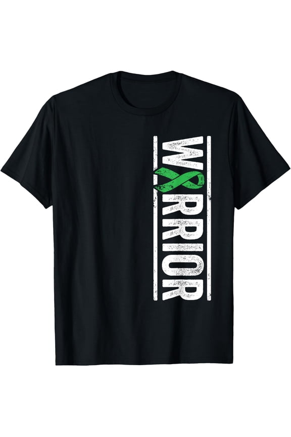 Mental Health Warrior Vertical Depression Awareness Ribbon T-Shirt