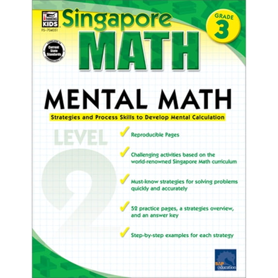 Pre-Owned Mental Math, Grade 3: Strategies and Process Skills to Develop Mental Calculation (Paperback) 1936024098 9781936024094