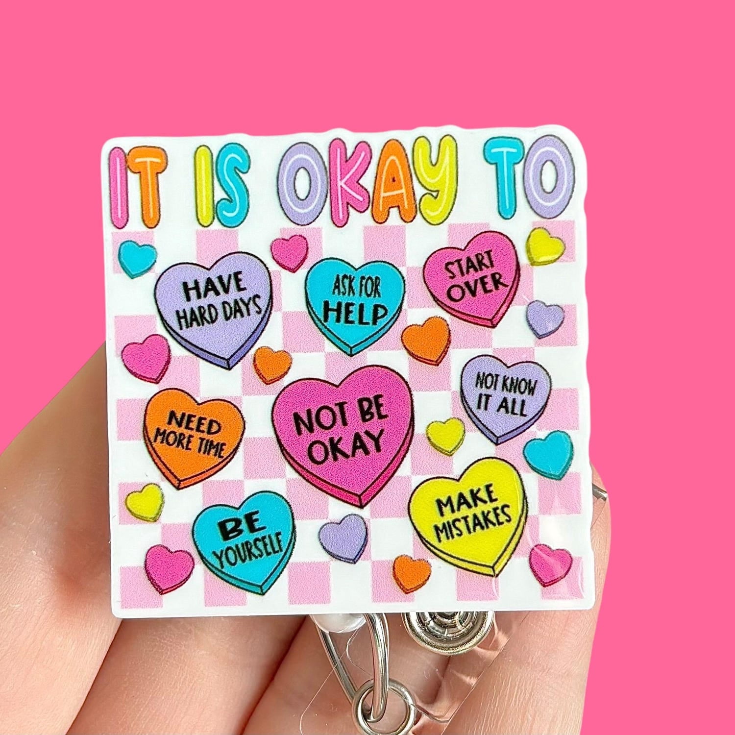Mental health Valentines day badge reel - Anxiety badge reel - Mental ...