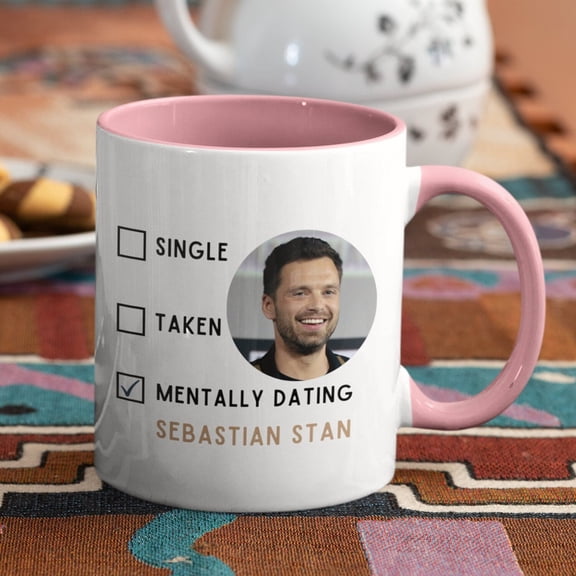 Mentally Dating Sebastian Stan Mug (Inspired) - Sebastian Stan fan - Sebastian Stan gifts - Gift for her - Gift for friend - Seb Stan