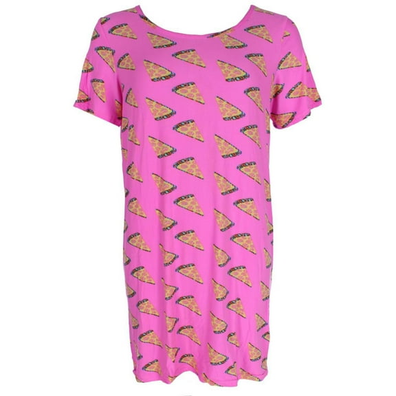 Mentally Exhausted Pizza Short Sleeve Night Shirt (Women)