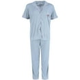 thumbnail image 1 of Mentally Exhausted  Pointelle Notch Collar Pajama Set (Women), 1 of 5