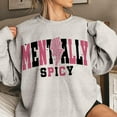 thumbnail image 1 of Mentally Spicy Snarky Sweatshirt, Funny Retro Pullover, Checkered Leopard Sweater, Sarcastic Gift for Mom, Sassy Women’s Top, 1 of 5