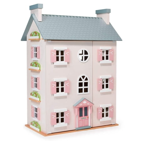 Mentari Heather Hall - Giant 3 Level Doll House with 8 Rooms ,Removable Chimney for Age 3+