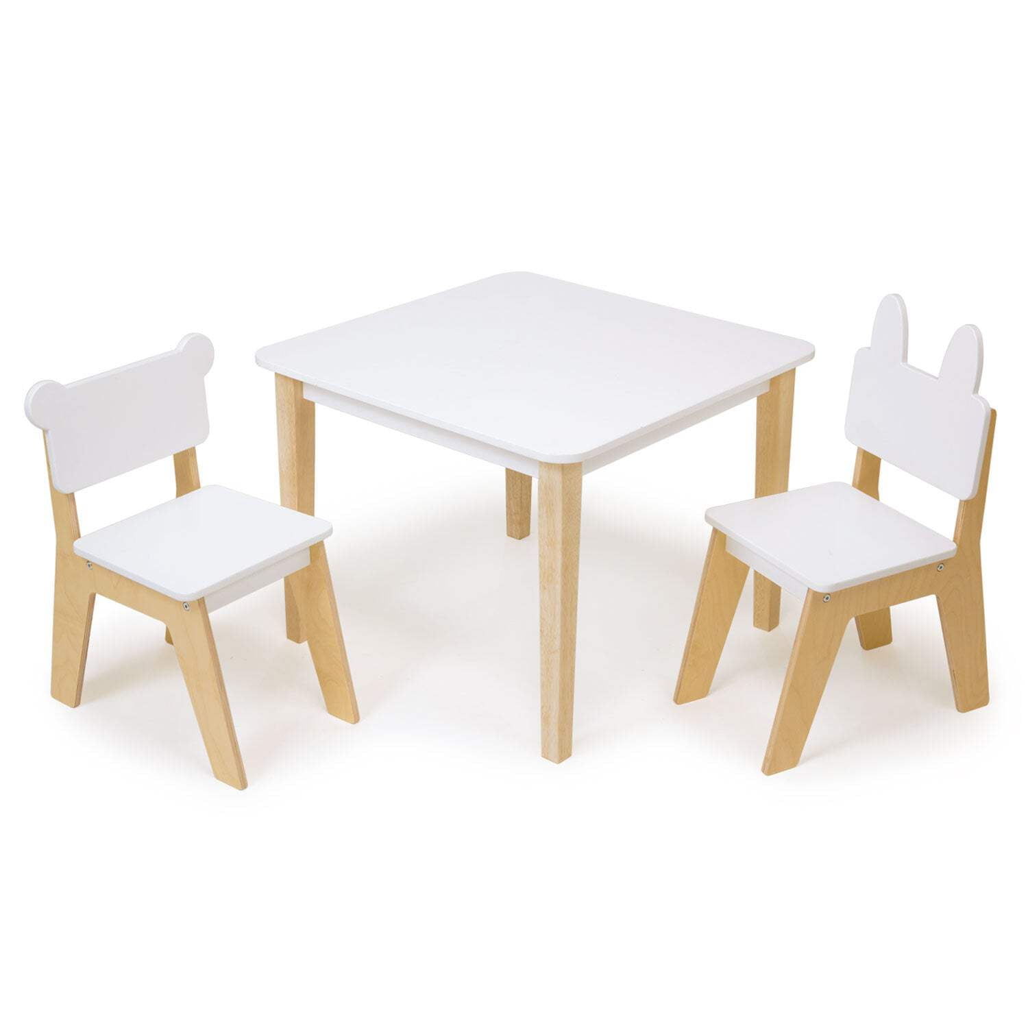 Mentari Toys - Kid's Table and Chairs Set - Adorable Kids Size Art Play Game Table and Chairs - Made with Premium Materials and Craftsmanship - Age 3+