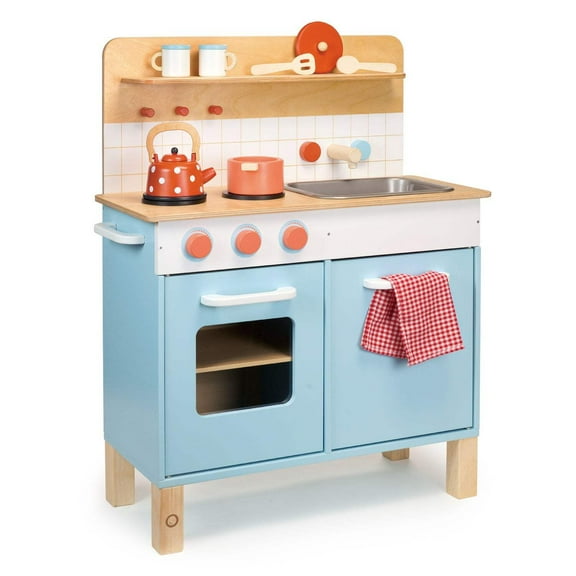 Mentari Toys - Kids Kitchen - Wooden Pretend Play Kitchen Set - Develops Social, Creative & Imaginative Skills - Learning Role Play - Age 3+