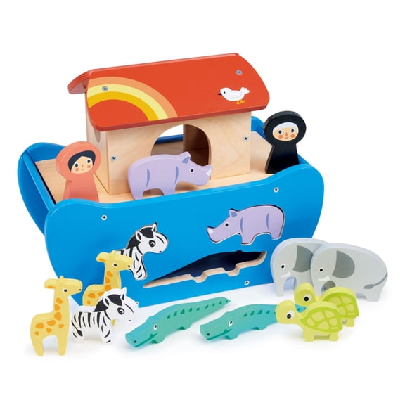 Mentari Toys - Shape Sorting Animal Ark - Christian Religion and Bible Story Based - Ages 24M+