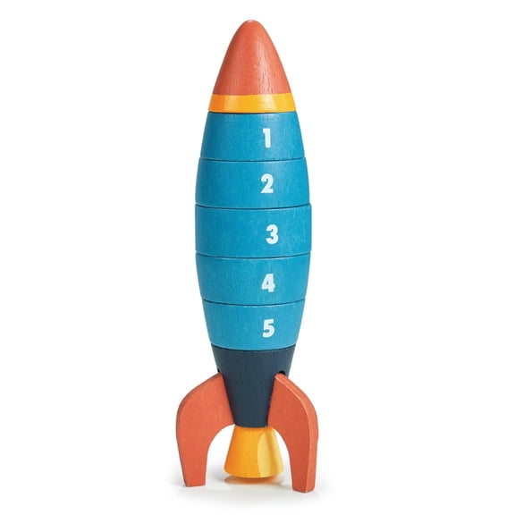 Mentari Toys - Stacking and Counting Rocket - Learning Number and Shape - Age 3+