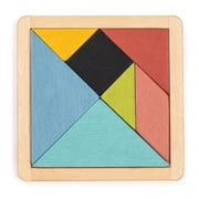 Mentari Tangram Puzzle - Wooden Shape Montessori STEM Learning 9-Piece for Toddlers Aged 3+